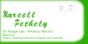 marcell pethely business card